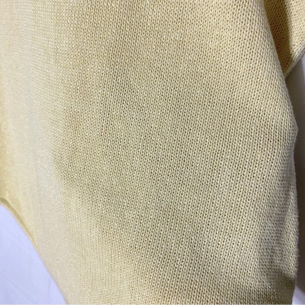 Zara Yellow Knit Low Back Bodysuit L NWT Balletcore Butter Yellow Boho Retro - Picture 8 of 11